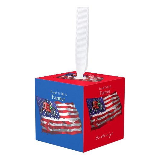 Proud Patriotic Farmer Flag Thunder_Cove Decoratie (Voorkant hoekig)
