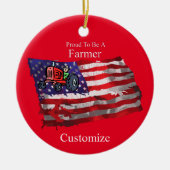 Proud Patriotic Farmer Flag Thunder_Cove Keramisch Ornament (Voorkant)