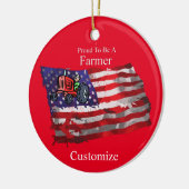 Proud Patriotic Farmer Flag Thunder_Cove Keramisch Ornament (Links)
