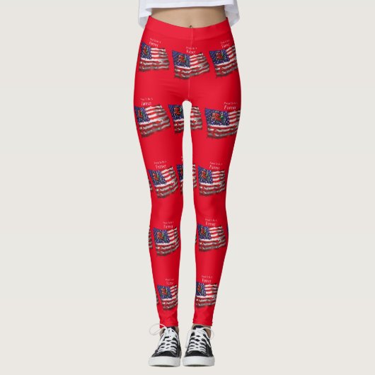 Proud Patriotic Farmer Flag Thunder_Cove Leggings (Voorkant)