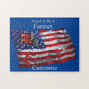 Proud Patriotic Farmer Flag Thunder_Cove Legpuzzel