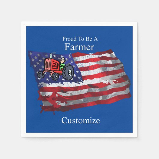 Proud Patriotic Farmer Flag Thunder_Cove Servet (Voorkant)