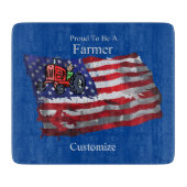 Proud Patriotic Farmer Flag Thunder_Cove Snijplank (Voorkant)