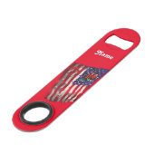 Proud Patriotic Farmer Flag Thunder_Cove Speed Flessenopener (Achterkant Gekanteld)