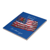 Proud Patriotic Farmer Flag Thunder_Cove Tegeltje (Zijkant)