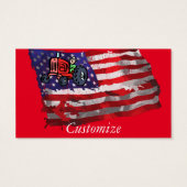 Proud Patriotic Farmer Flag Thunder_Cove Visitekaartje (Achterkant)