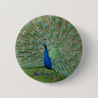 Proud Peacock Badge Ronde Button 5,7 Cm
