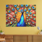 Proud Peacock Canvas Afdruk (Insitu (Woonkamer))