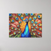 Proud Peacock Canvas Afdruk (Voorkant)