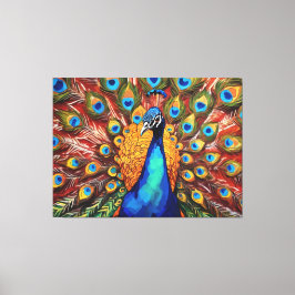 Proud Peacock Canvas Afdruk