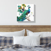 Proud Peacock Canvas Afdruk (Insitu (Slaapkamer))