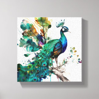 Proud Peacock Canvas Afdruk