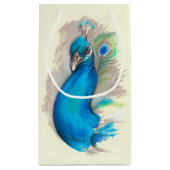 Proud Peacock Elegant Klein Cadeauzakje (Achterkant)