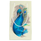 Proud Peacock Elegant Klein Cadeauzakje (Voorkant)