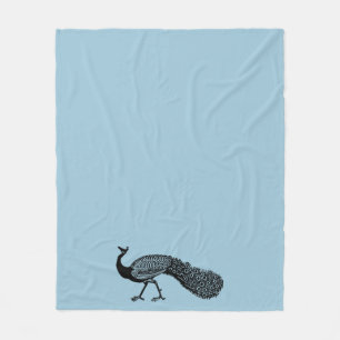 Proud Peacock Fleece Blanket Deken