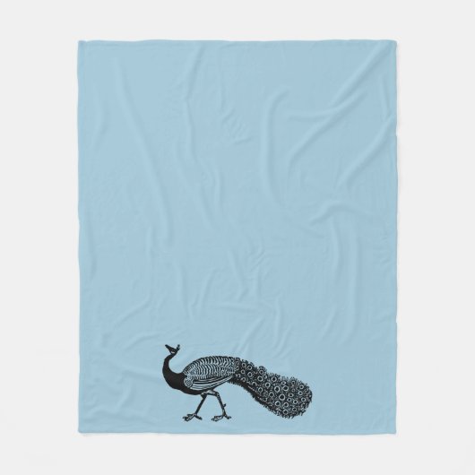 Proud Peacock Fleece Blanket Deken (Voorkant)