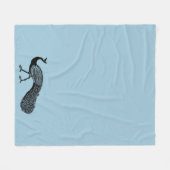 Proud Peacock Fleece Blanket Deken (Voorkant (Horizontaal))