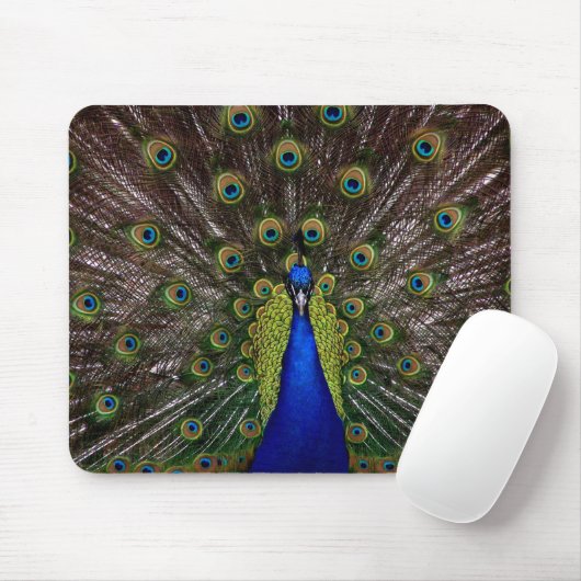 Proud Peacock mousepad Muismat (Met muis)