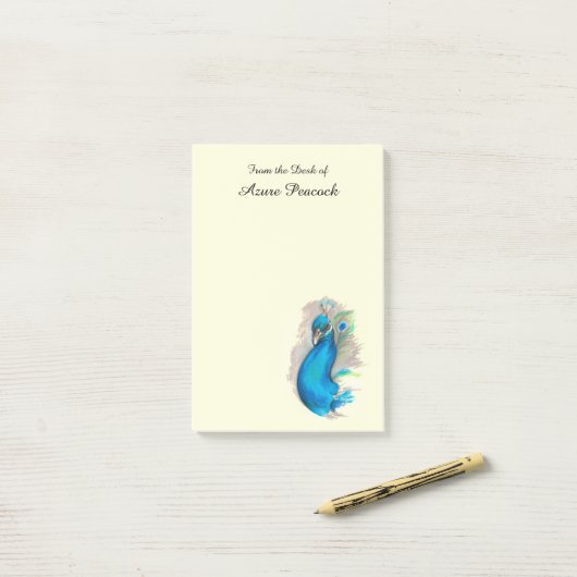 Proud Peacock Post-it® Notes (Op bureau)