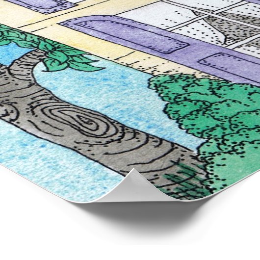 Proud Peacock-Poster afdrukken Poster (Hoek)