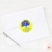 Proud Peacock Ronde Sticker (Envelop)