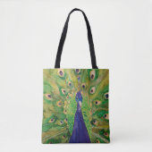 Proud Peacock schilderen door MirandaPA-Canvas tas (Voorkant)