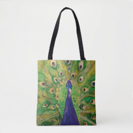 Proud Peacock schilderen door MirandaPA-Canvas tas