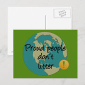 Proud People is geen vuilnis Briefkaart (Voorkant / Achterkant)