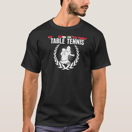 Proud Peru Table Tennis  Peruvian Ping Pong Suppor T-shirt (Voorkant)