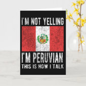 Proud Peruvian Heritage Peru Roots Peruvian Flag Kaart (Gele Bloem)