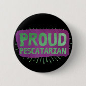 Proud pescatarian ronde button 5,7 cm (Voorkant)