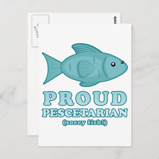 Proud Pescetarian Briefkaart (Voorkant / Achterkant)