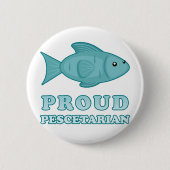 Proud Pescetarian Ronde Button 5,7 Cm (Voorkant)