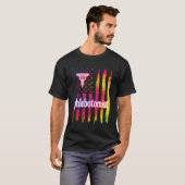 Proud Phlebotomist Us Flag Phlebotomie T-shirt (Voorkant volledig)