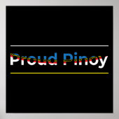 Proud Pinoy - Filipijnse vlag Abstract geometrisch Poster (Voorkant)