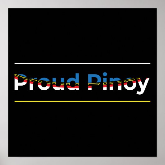 Proud Pinoy - Filipijnse vlag Abstract geometrisch Poster (Voorkant)