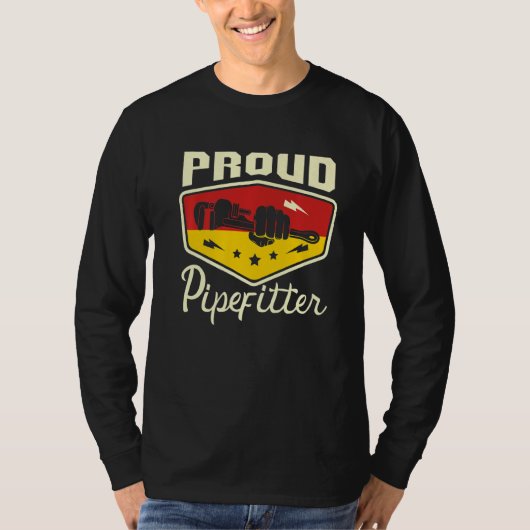 Proud Pipefitter Job Professiency Worker Plumber T-shirt (Voorkant)
