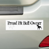 Proud Pit Bull Owner Bumpersticker (Op auto)