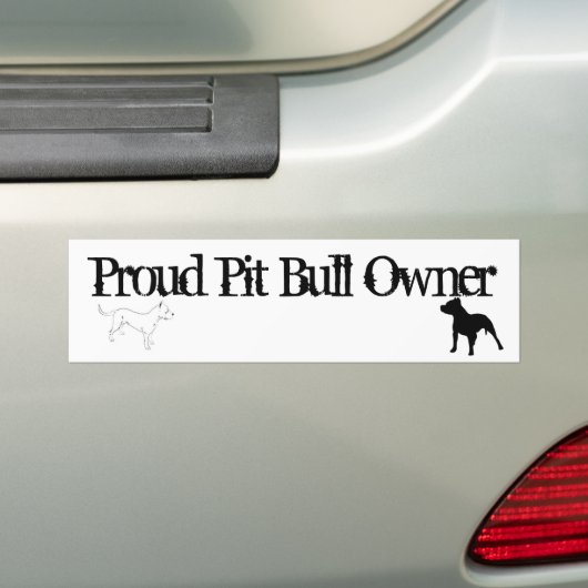 Proud Pit Bull Owner Bumpersticker (Op auto)