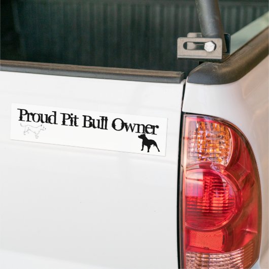 Proud Pit Bull Owner Bumpersticker (Op Truck)