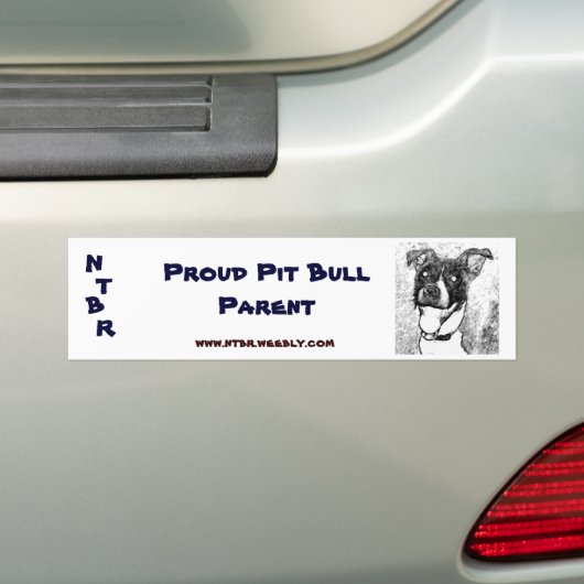 Proud Pit Bull Parent Bumpersticker (Op auto)