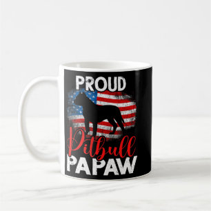 Proud Pitbull Dog Papaw Amerikaanse vlag Gran Koffiemok