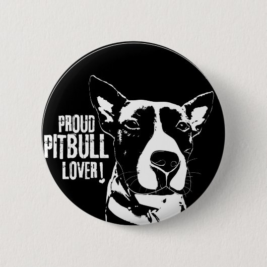 PROUD PITBULL LOVER BUTTON (Voorkant)