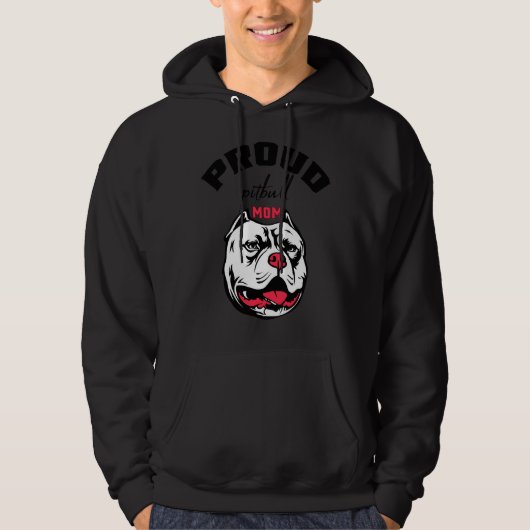 Proud Pitbull Mam 393 Hoodie (Voorkant)