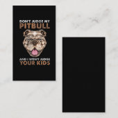 Proud Pitbull Mam Dog Eigenaar Pit Bull Moeder Visitekaartje (Voorkant / Achterkant)