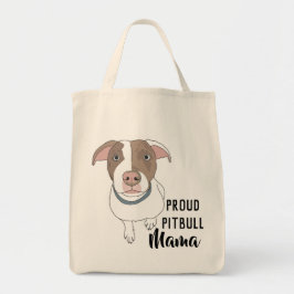 Proud Pitbull Mama Tas (White/Tan)
