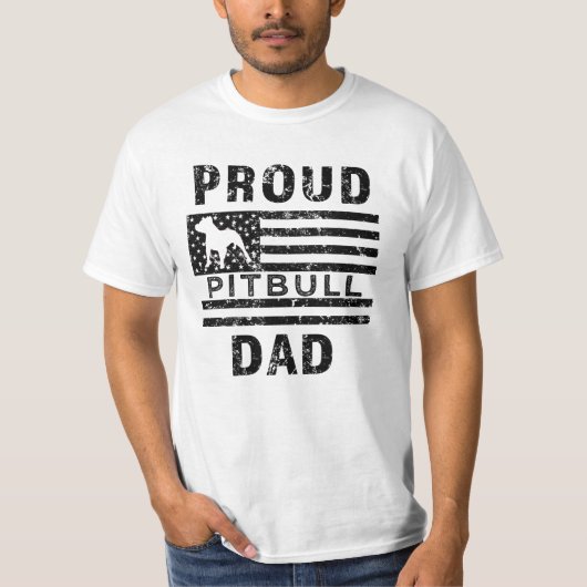 Proud Pitbull Shirt Mannen Funny Pit Bull Tshirt (Voorkant)