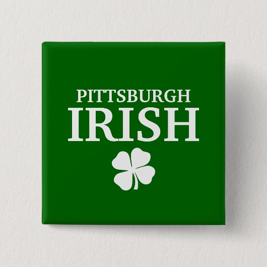Proud PITTSBURGH IRISH! St Patrick's Day Vierkante Button 5,1 Cm (Voorkant)