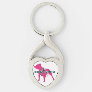 Proud Pitty Parent Twisted Heart Sleutelhanger