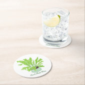 Proud Plant Mam - de nestfern van de vogel op wit. Ronde Kartonnen Onderzetter (Insitu)